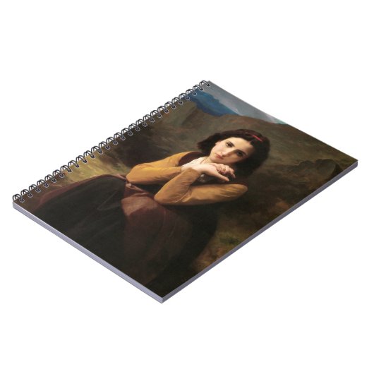 Mignon Innocence Adoleszenz Girl, Bouguereau Notizblock (Linke Seite)