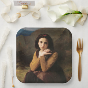 Mignon Innocence Adoleszenz Girl, Bouguereau Pappteller