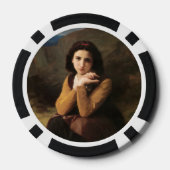 Mignon Innocence Adoleszenz Girl, Bouguereau Pokerchips (Rückseite)
