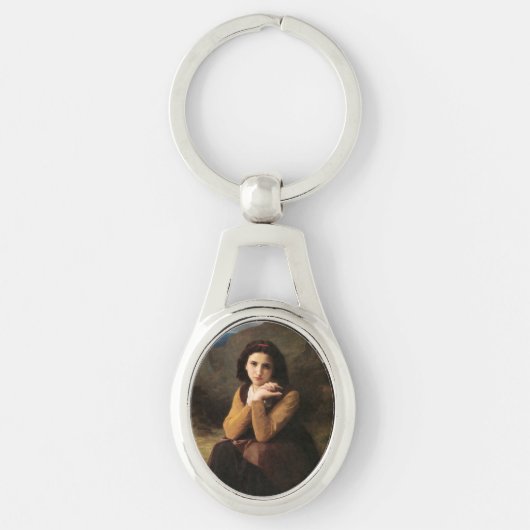 Mignon Innocence Adoleszenz Girl, Bouguereau Schlüsselanhänger (Vorderseite)