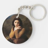 Mignon Innocence Adoleszenz Girl, Bouguereau Schlüsselanhänger (Rückseite)