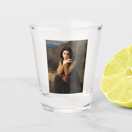 Mignon Innocence Adoleszenz Girl, Bouguereau Schnapsglas (Vorderseite)