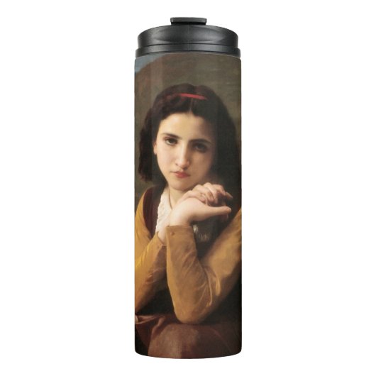 Mignon Innocence Adoleszenz Girl, Bouguereau Thermosbecher (Vorderseite)