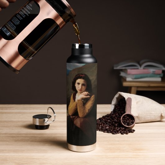 Mignon Innocence Adoleszenz Girl, Bouguereau Trinkflasche (Kaffee)