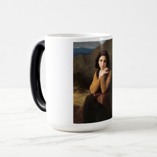 Mignon Innocence Adoleszenz Girl, Bouguereau Verwandlungstasse (Vorderseite Links)