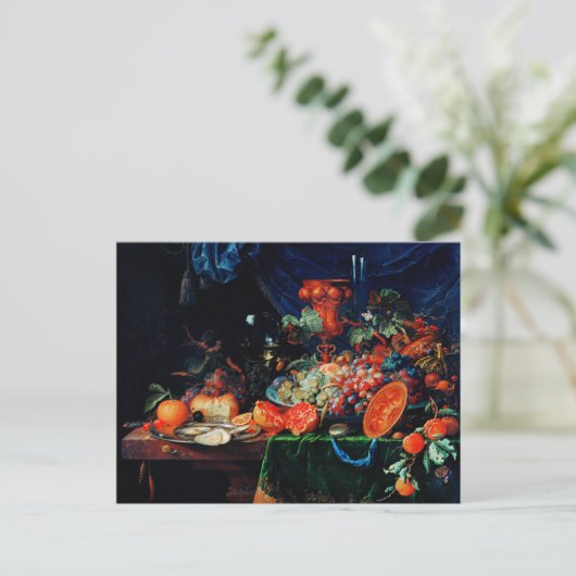 Mignon - Obst und Austern, Kunstmalerei Postkarte (Stehend Vorderseite)