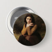 Mignon (Sweet Young French Girl) (von Bouguereau) Button (Vorne & Hinten)