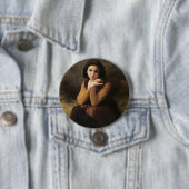Mignon (Sweet Young French Girl) (von Bouguereau) Button (Beispiel)