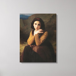 Mignon (Sweet Young French Girl) (von Bouguereau) Leinwanddruck