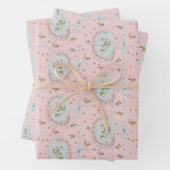 Mignonette Strawberries Blush Pink Wrapping Paper Geschenkpapier Set (Beispiel)
