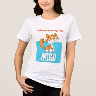 Migo die orange Katze - Es ist immer die Orange Tri-Blend Shirt