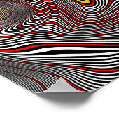 Migraine Aura Op Art Poster (Ecke)