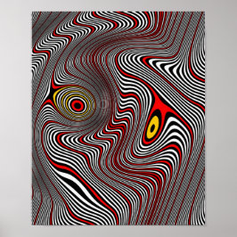 Migraine Aura Op Art Poster
