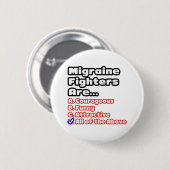 Migraine Fighter Quiz Button (Vorne & Hinten)