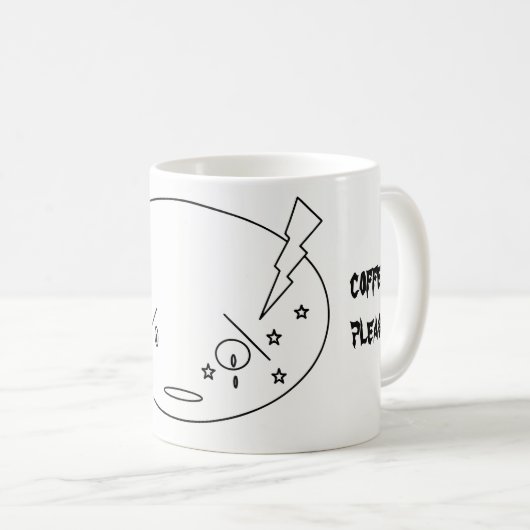 Migräne-Angriffskrümmer im Schmerzdesign Kaffeetasse (VorderseiteRechts)