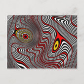 Migräne Aura optische Illusion Postkarte (Vorderseite)
