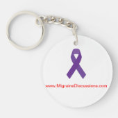 Migräne-Diskussions-lila Band-Schlüsselanhänger Schlüsselanhänger (Vorderseite)