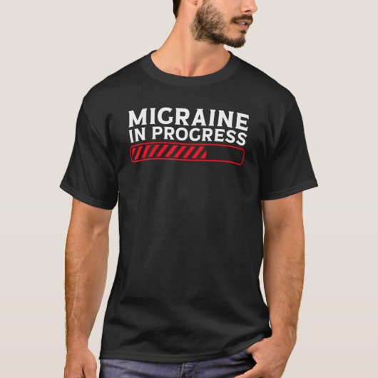 Migräne im Gange Migräne Kopfschmerzen T-Shirt (Vorderseite)