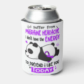 Migräne Kopfschmerzen Bewusstsein Monat Band Gesch Dosenkühler (Kanne Rückseite)