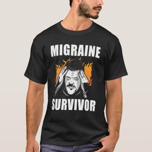 Migräne Überlebender Migräne Krieger Monat des Bew T-Shirt (Vorderseite)