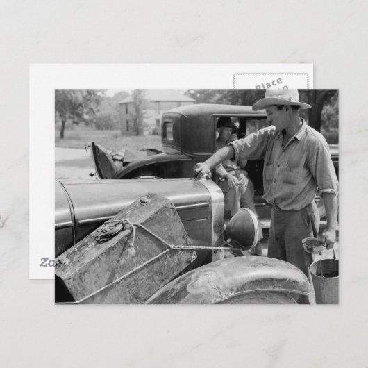 Migrant Fruit Worker Cars, 1940 Postkarte (Vorne/Hinten)
