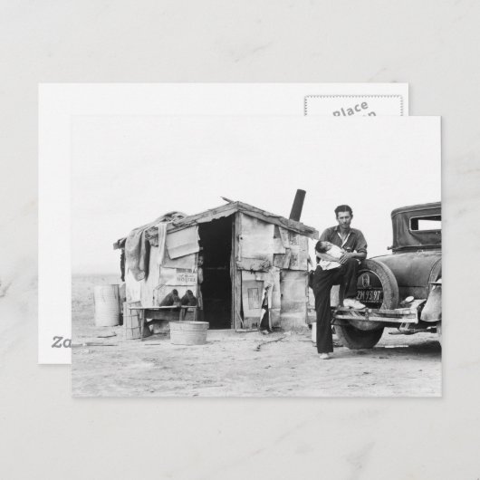 Migrant Zuhause 1937. Postkarte (Vorne/Hinten)