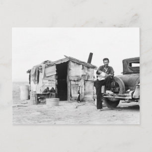 Migrant Zuhause 1937. Postkarte