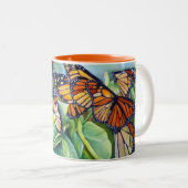 Migration der Monarch-Morgen-Tasse Zweifarbige Tasse (VorderseiteRechts)