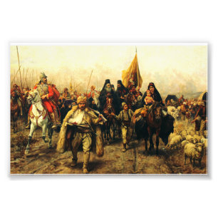 Migration der Serben von Paja Jovanovic Fine Art Fotodruck