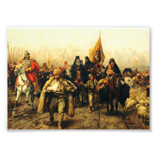 Migration der Serben von Paja Jovanovic Fine Art Fotodruck