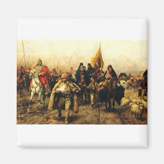 Migration der Serben von Paja Jovanovic Fine Art Magnet (Vorne)