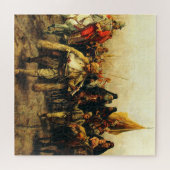 Migration der Serben von Paja Jovanovic Fine Art Puzzle (Horizontal)