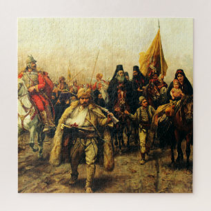 Migration der Serben von Paja Jovanovic Fine Art Puzzle