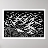 Migration Large Linocut Print Poster (Vorne)