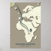 Migrationskarte für Nordatlantik - Minimalistisch Poster (Vorne)