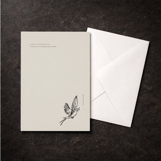 Migratory Swallow- Introvert Vintage Flat Card