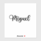 Miguel Name - Handgeschriebene Kalligrafie Aufkleber (Blatt)