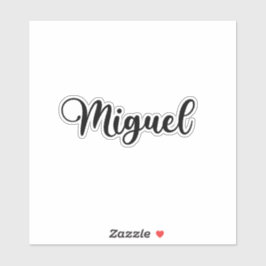Miguel Name - Handgeschriebene Kalligrafie Aufkleber