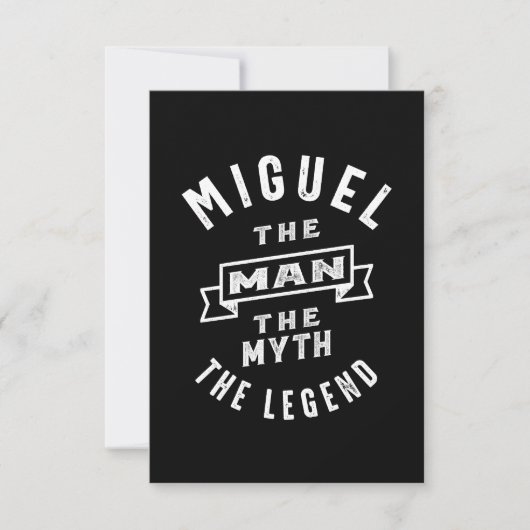 Miguel Personalisiert Name Birthday Gift RSVP Karte (Vorderseite)