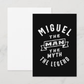 Miguel Personalisiert Name Birthday Gift RSVP Karte (Vorne/Hinten)