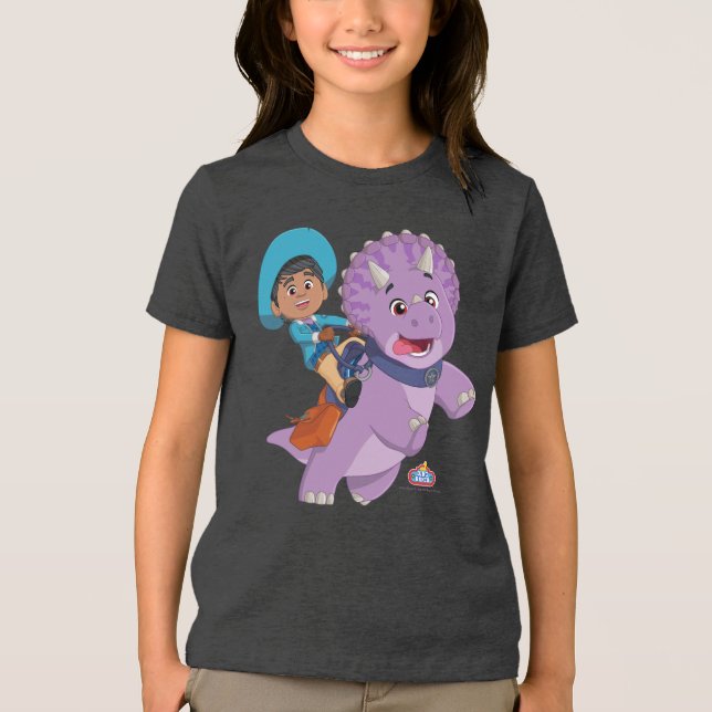 Miguel und Tango | Dino Ranch Tri-Blend Shirt (Vorderseite)