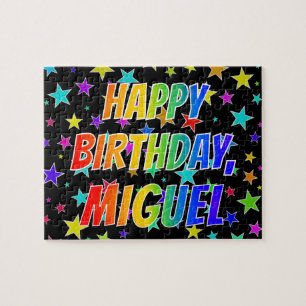 "MIGUEL" Vorname, Spaß "GLÜCKLICHER BIRTHTAG" Puzzle