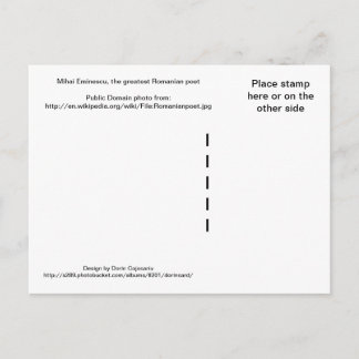 Mihai Eminescu, der beste rumänische Dichter Postkarte