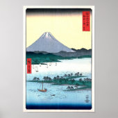 Miho Matsubara Blick auf Fuji Hiroshige Kunst Poster (Vorne)