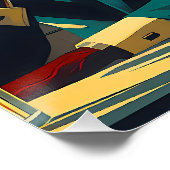 Miid Century Cocktail Party Couples - Captivated Poster (Ecke)