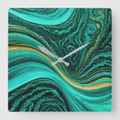 "Mijas" Ebenen von Saphir und Sonnenschein Quadratische Wanduhr (Vorderseite)