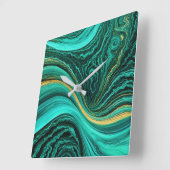 "Mijas" Ebenen von Saphir und Sonnenschein Quadratische Wanduhr (Winkel)