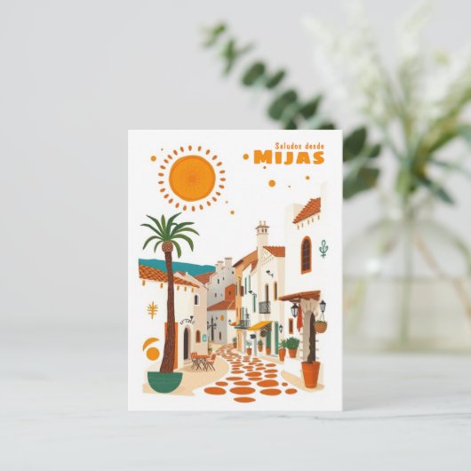 Mijas Spanien Urlaub Andalusien Costa Sol Postcar Postkarte (Stehend Vorderseite)