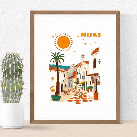 Mijas Spanien Urlaub Andalusien Costa Sol Poster
