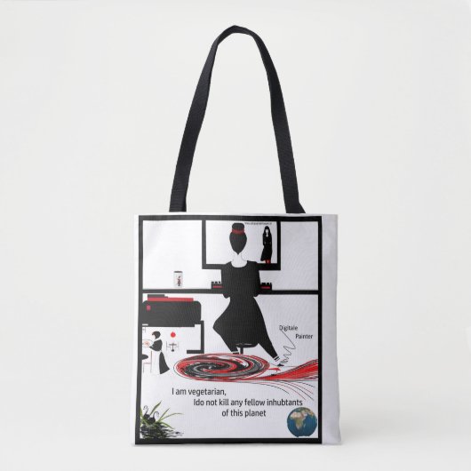 Mijn profiel tekening op tas tasche (Vorderseite)